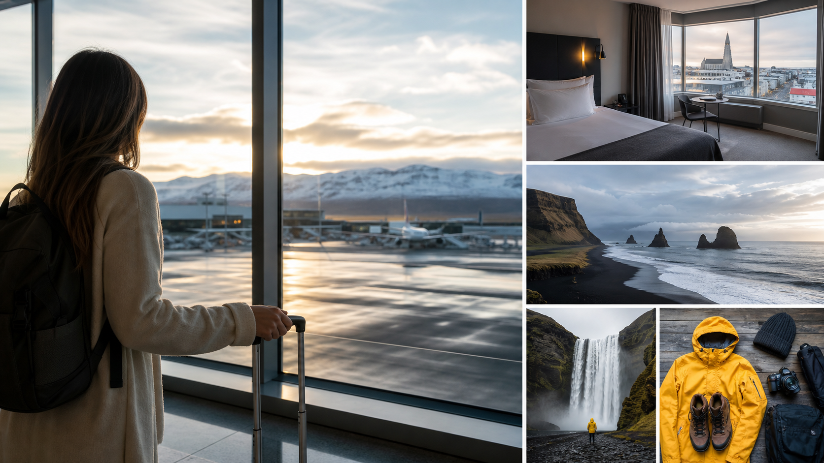 Traveller comparing 24-hour and multi-day Iceland stopover plans