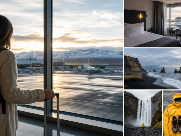 Traveller comparing 24-hour and multi-day Iceland stopover plans