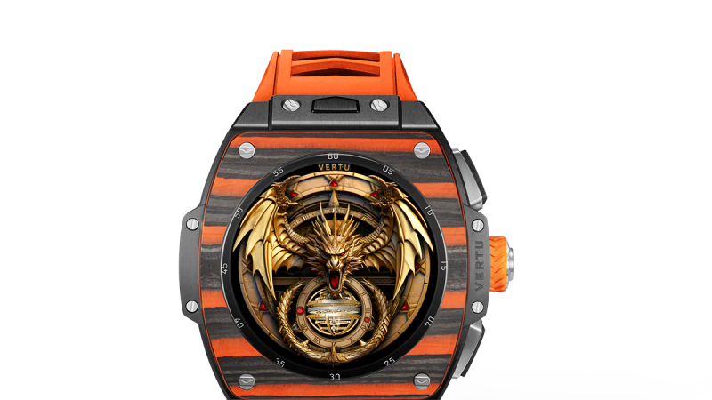 A VERTU Grand Watch presented in its official packaging, signifying authenticity and brand support.