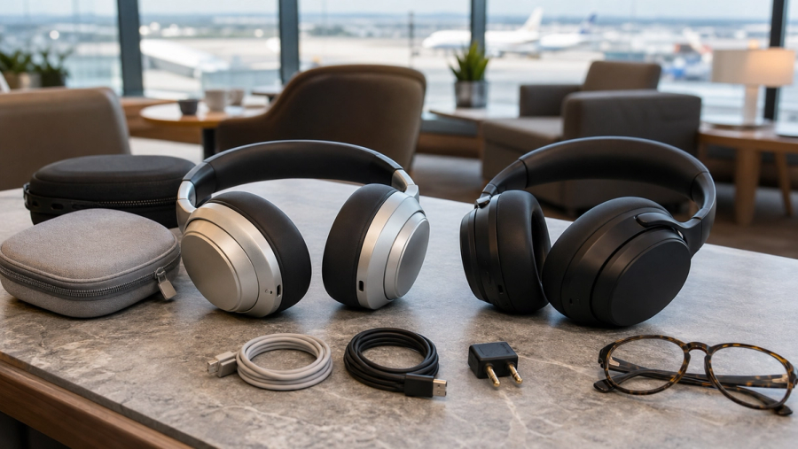 Two premium noise-cancelling headphones compared for long-haul travel