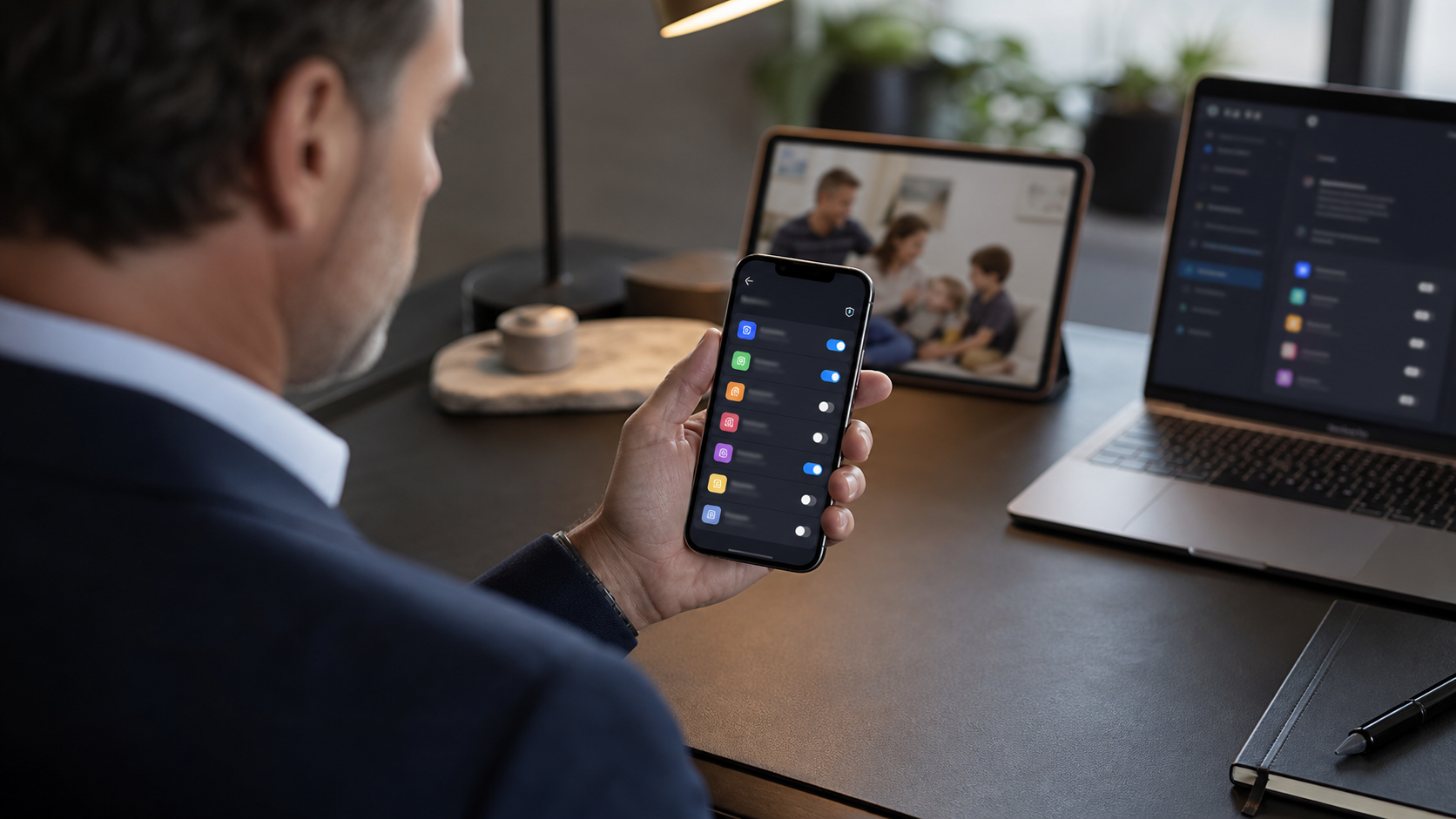 User reviewing personal-context and app permissions before enabling an AI assistant