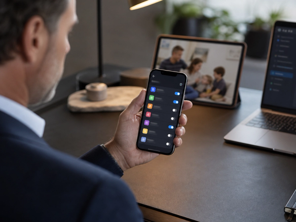 User reviewing personal-context and app permissions before enabling an AI assistant