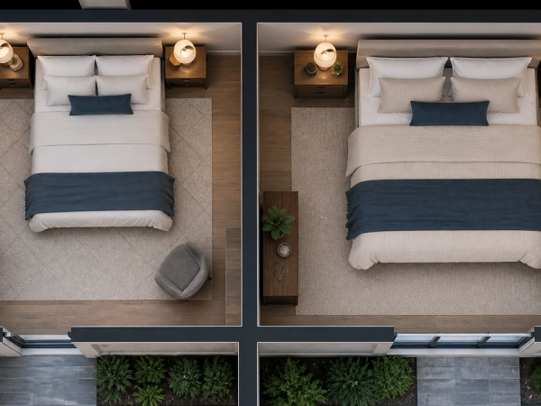 King vs Queen Mattress shown in a practical side-by-side comparison