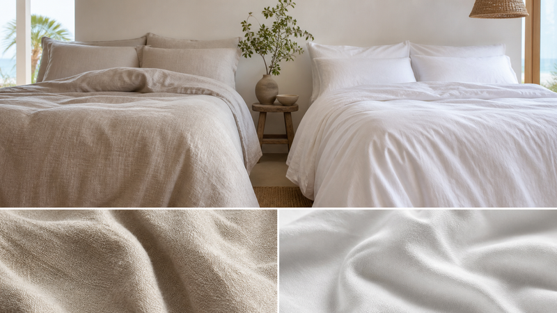 Linen vs Cotton Sheets shown as a practical comparison
