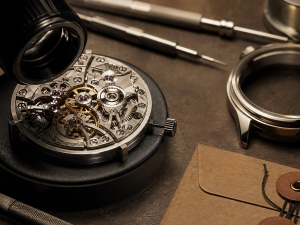 A high-end watch movement inspected for architecture, finishing, case craft and serviceability