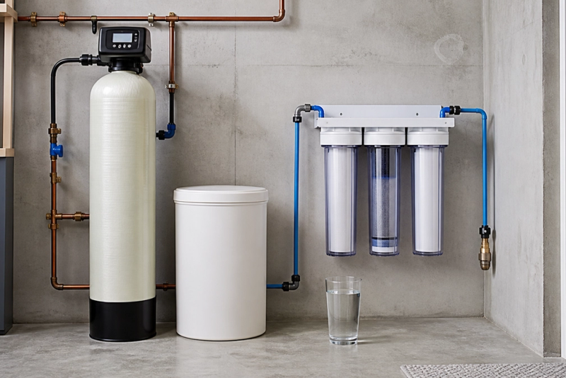 Water Softener vs Water Filter shown in a practical side-by-side comparison