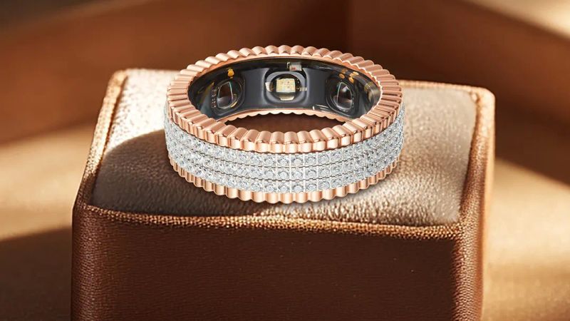 A pair of high-end diamond rings showcasing modern design and technology