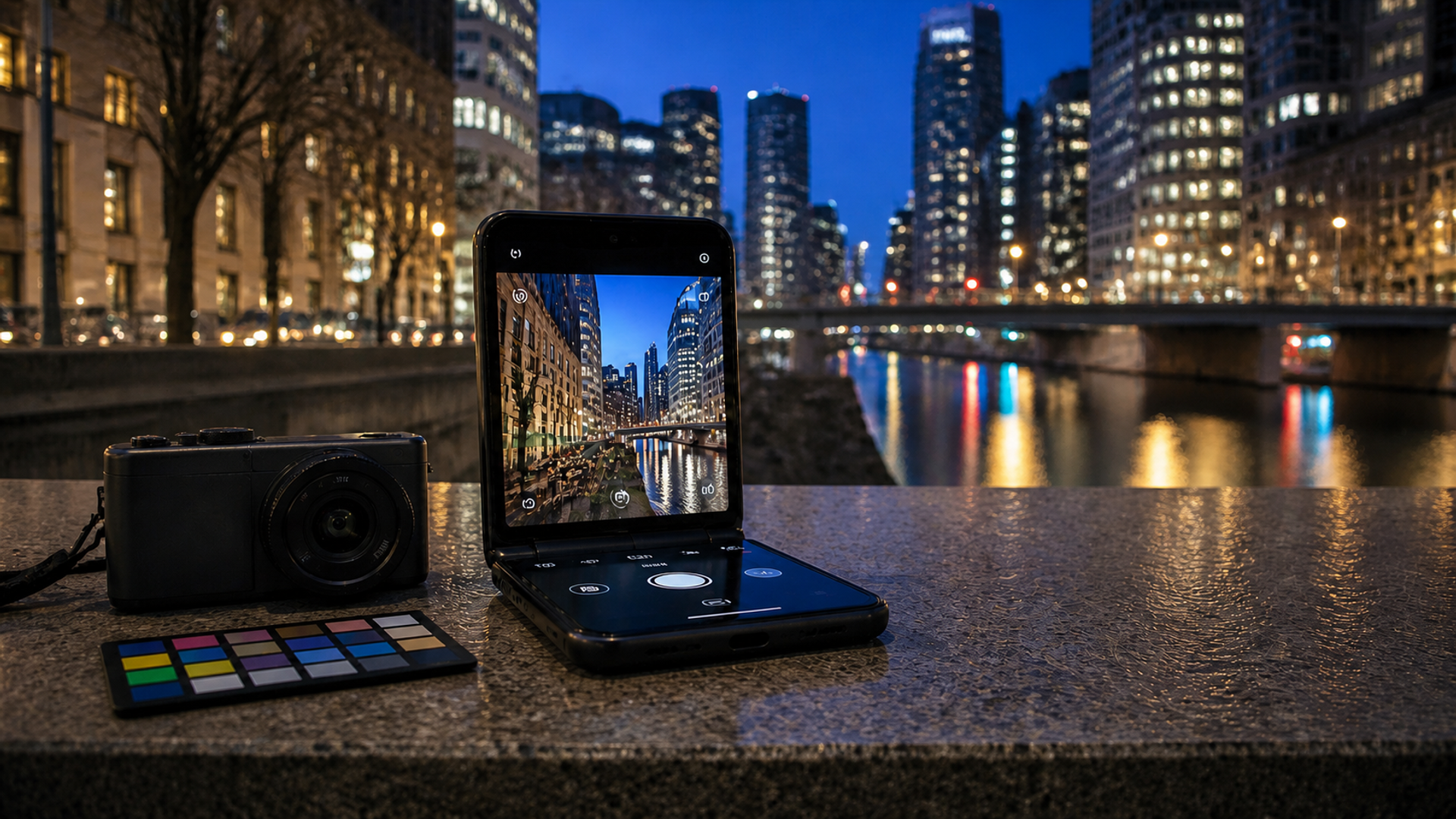 Editorial decision scene for Flip Phone Camera: VERTU Quantum Flip Trade-offs, illustrating the product category without depicting an exact VERTU configuration