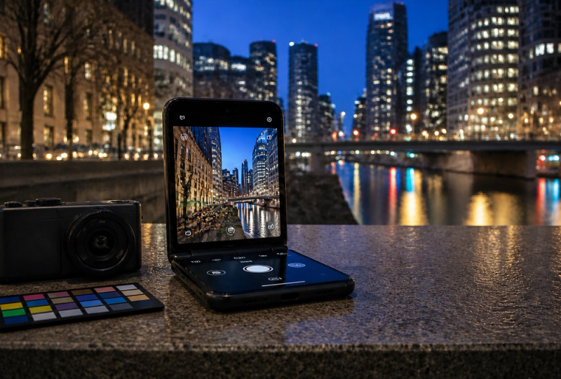 Editorial decision scene for Flip Phone Camera: VERTU Quantum Flip Trade-offs, illustrating the product category without depicting an exact VERTU configuration