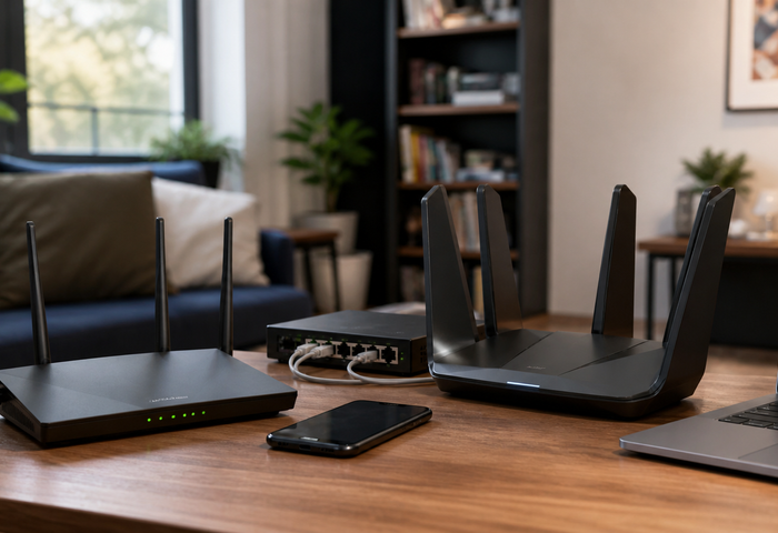Wi-Fi 6 vs Wi-Fi 7 shown as a practical side-by-side comparison