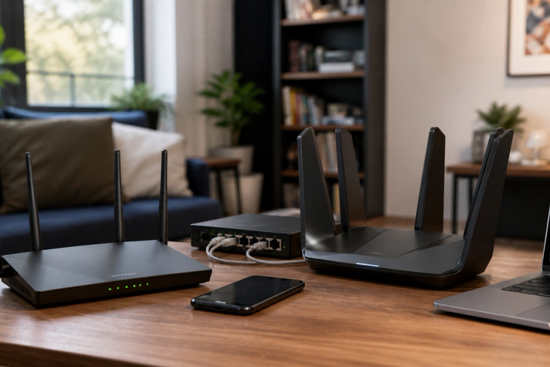 Wi-Fi 6 vs Wi-Fi 7 shown as a practical side-by-side comparison