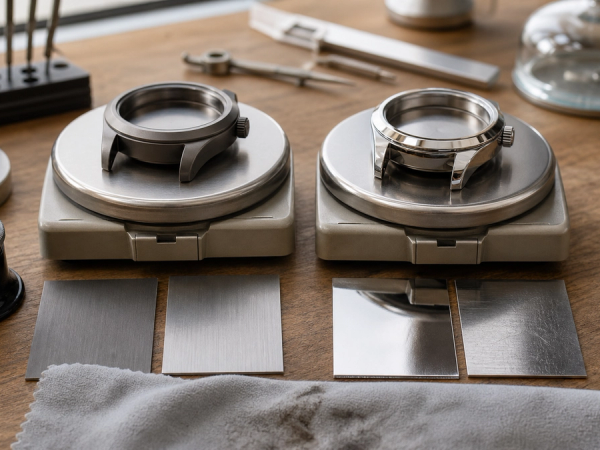 Titanium and stainless-steel watch cases compared for weight, finish and wear