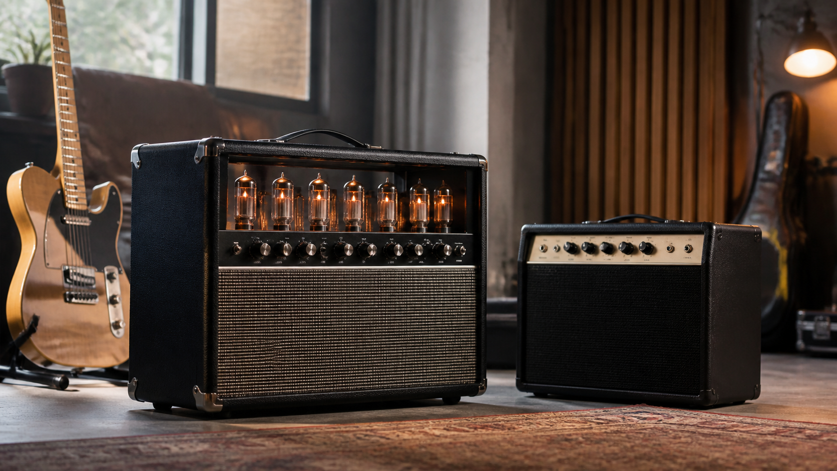 Tube Amp vs Solid-State Amp shown in a practical side-by-side comparison