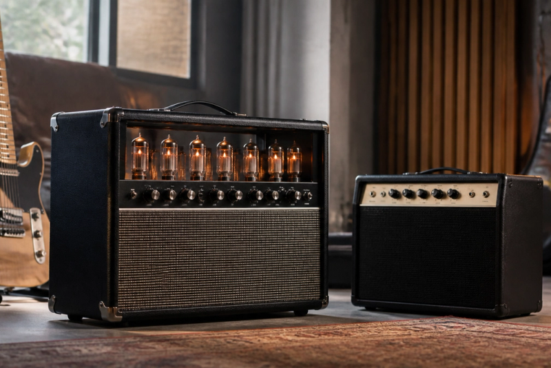 Tube Amp vs Solid-State Amp shown in a practical side-by-side comparison