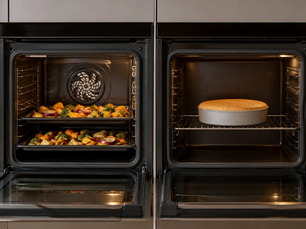 Convection vs Conventional Oven shown as a practical side-by-side comparison