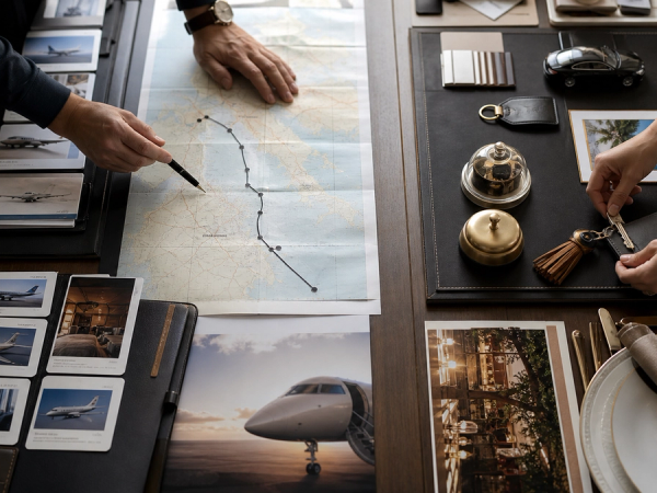 A travel advisor and concierge coordinating different parts of one complex itinerary