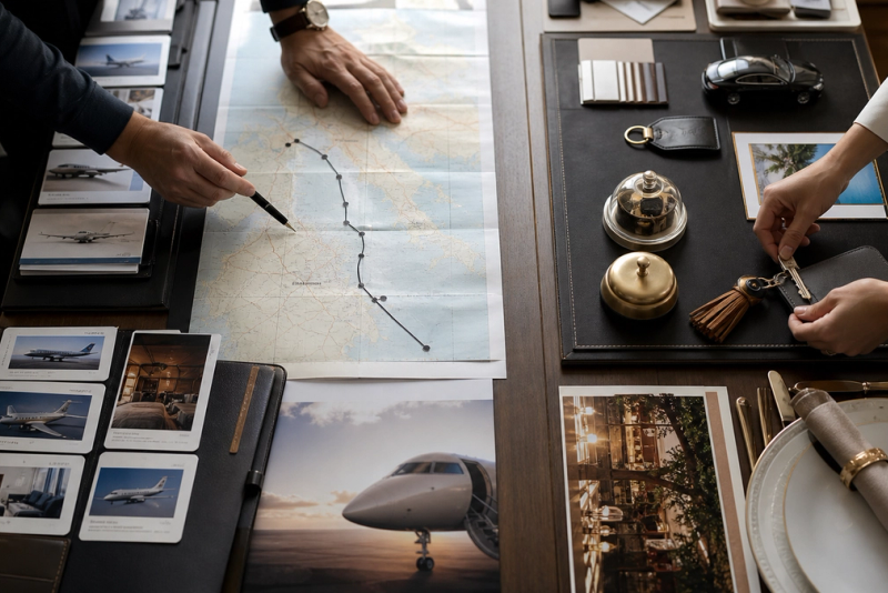 A travel advisor and concierge coordinating different parts of one complex itinerary