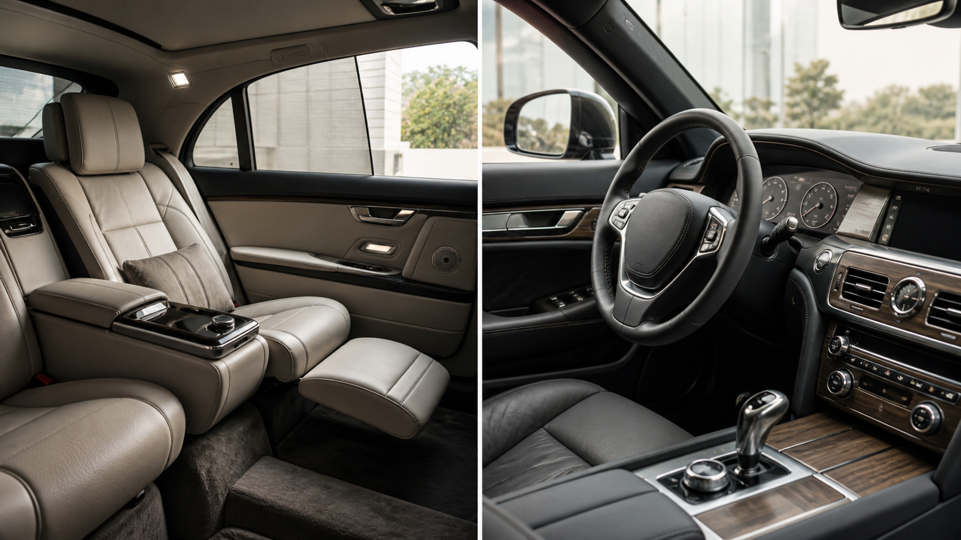 Two ultra-luxury saloons compared for rear-seat and driver use