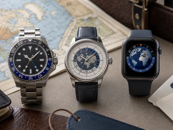 GMT, world-time and smartwatch categories compared for international travel