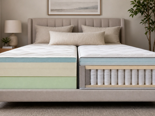 Memory Foam vs Hybrid Mattress shown as a practical comparison
