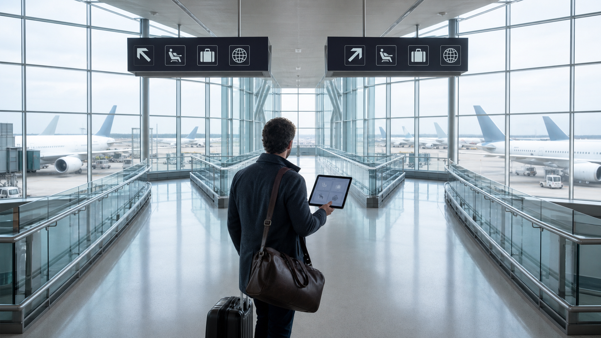 International traveller comparing alliance status benefits by route and airport
