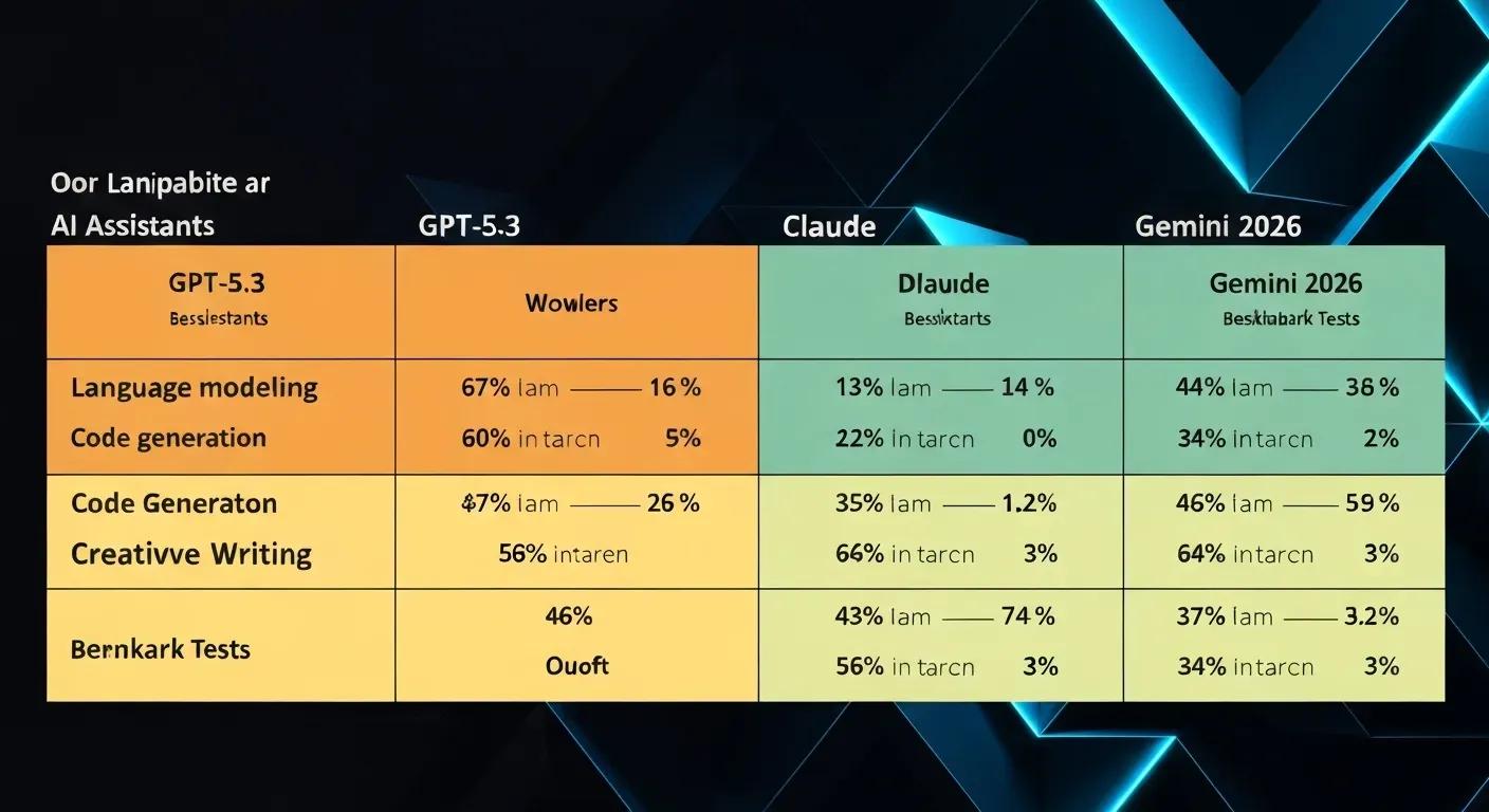 GPT-5.3 vs Claude vs Gemini: 2026 AI Assistants