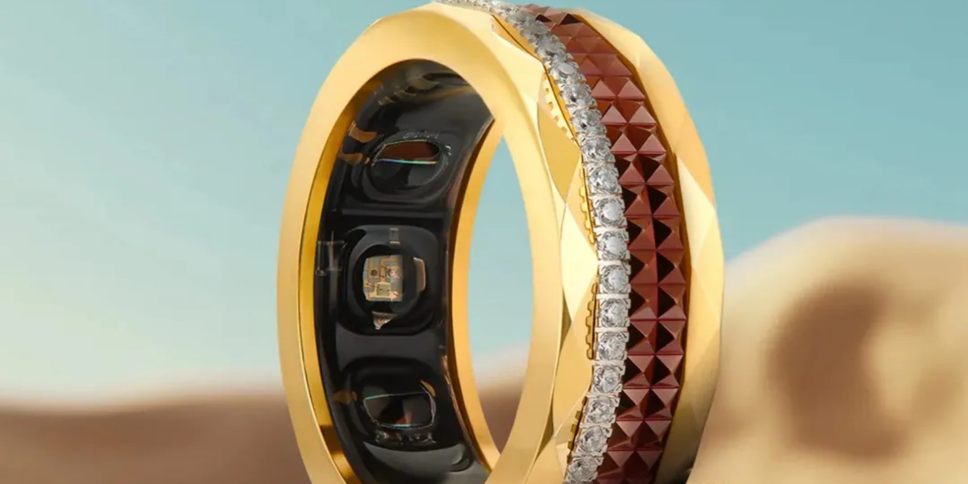 A close-up of a finely crafted ring, showcasing the setting and gemstone detail.