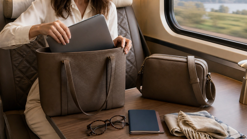 Tote Bag vs Shoulder Bag shown as a practical comparison