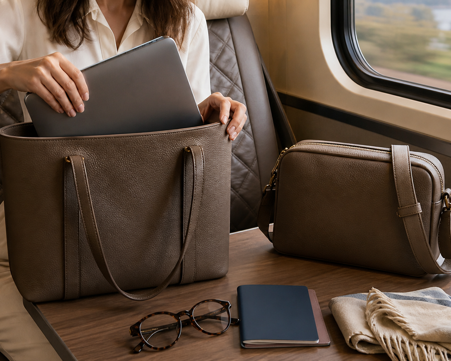 Tote Bag vs Shoulder Bag shown as a practical comparison