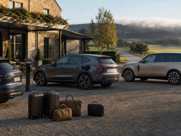 Three luxury hybrid SUVs compared for charging, passenger comfort and road-trip luggage