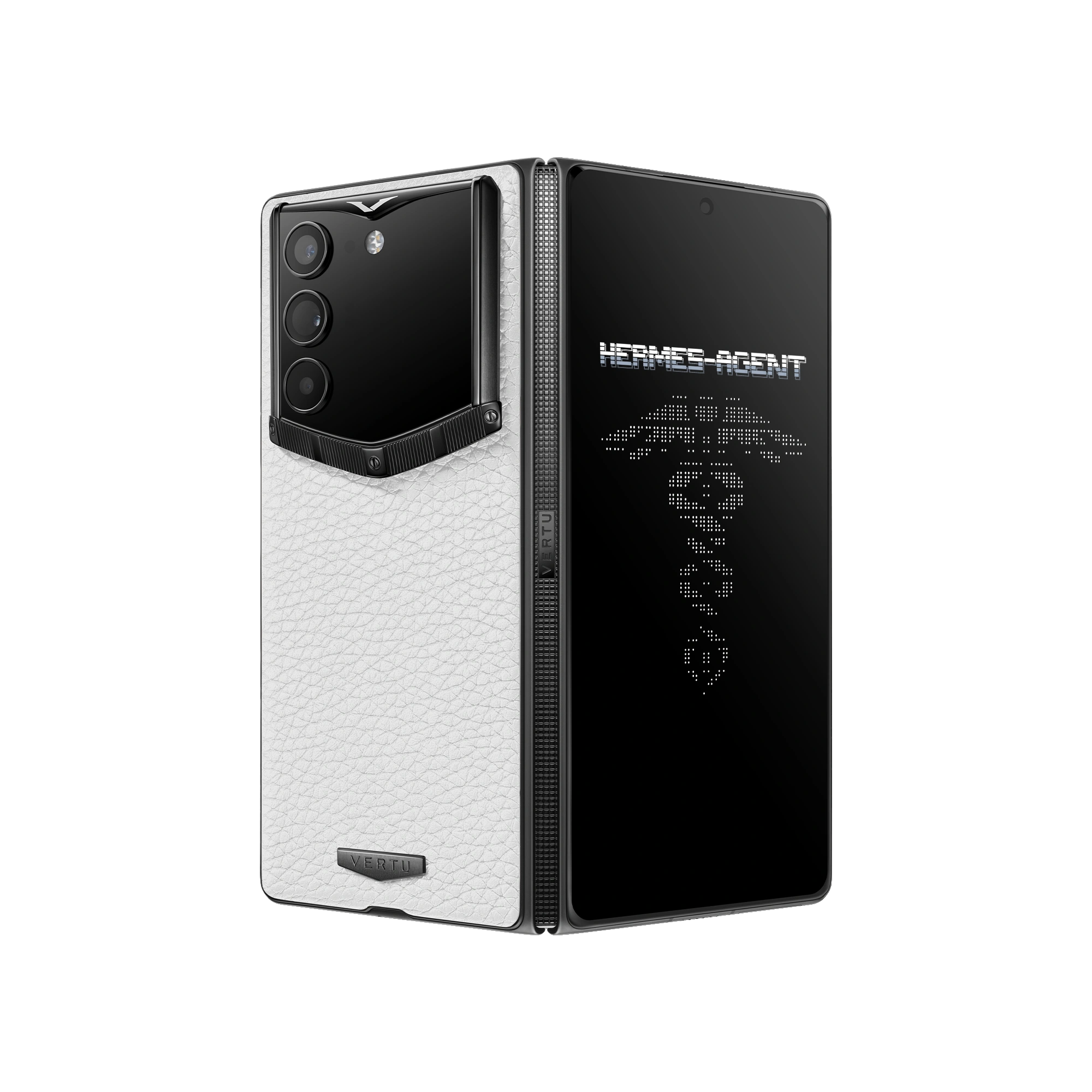 A detailed shot of the Agent Q luxury smartphone, highlighting its sophisticated design.