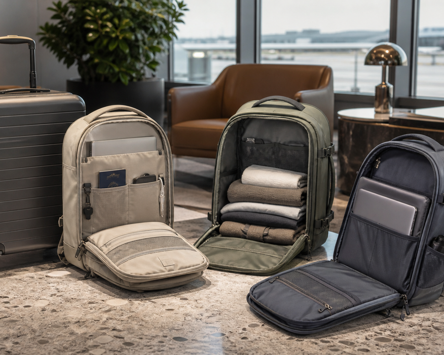 Best Luxury Travel Backpacks shown as a practical comparison