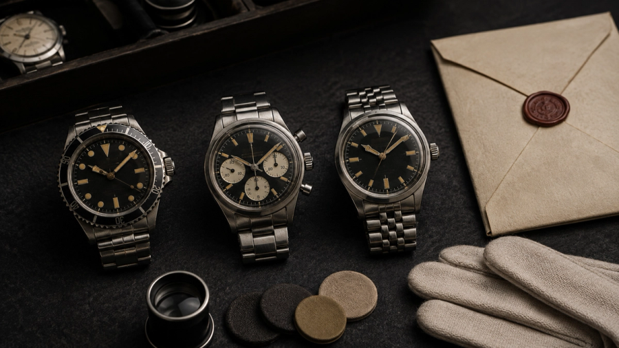 Rare sports watches assessed through reference, dial, provenance, condition and auction evidence