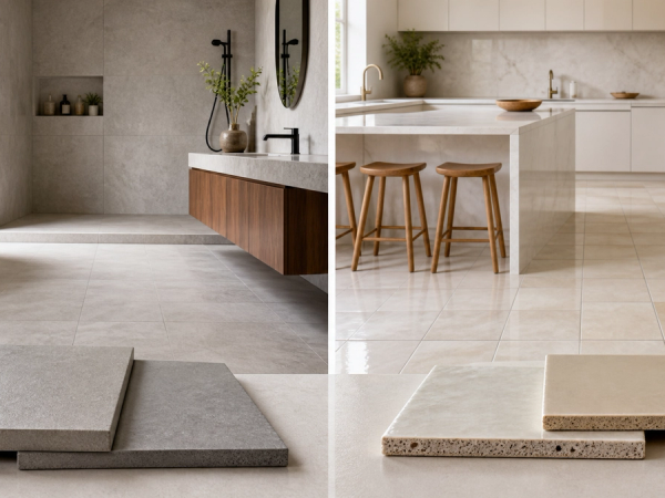 Porcelain vs Ceramic Tile shown as a practical side-by-side comparison