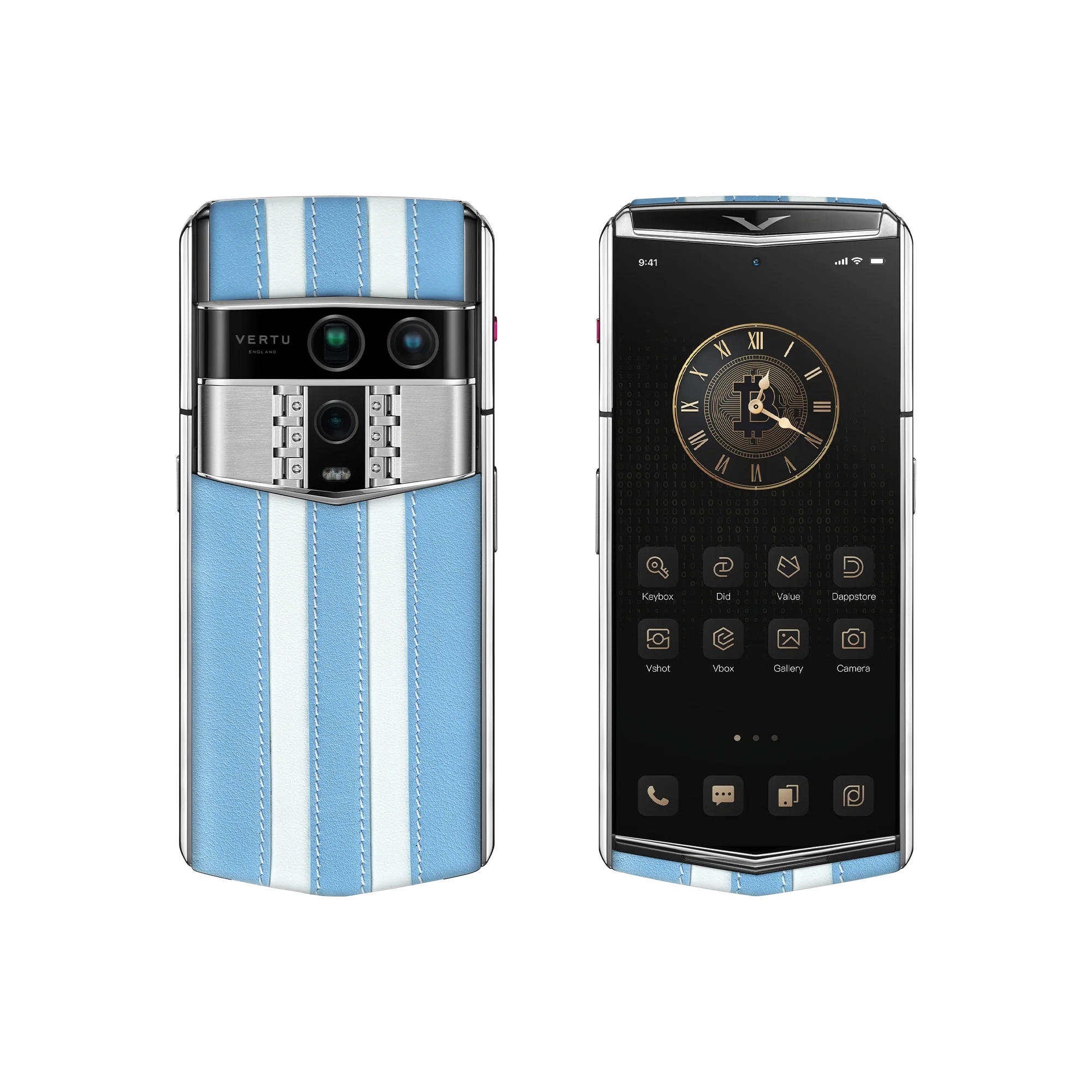 A close-up of the intricate mechanical detail on the side of a VERTU Agent Q phone.