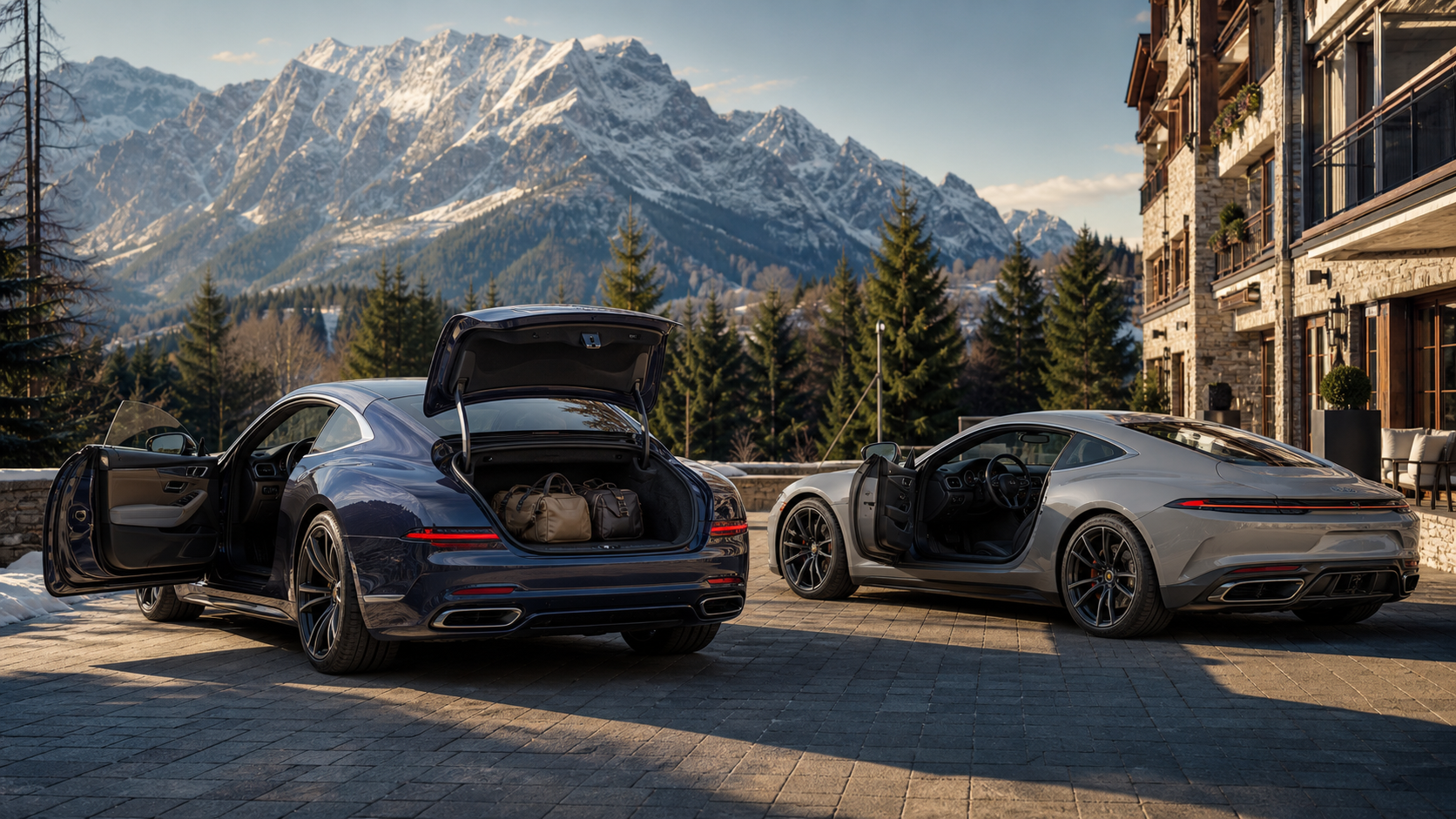 Two luxury grand tourers compared for luggage, cabin comfort and long-distance driving