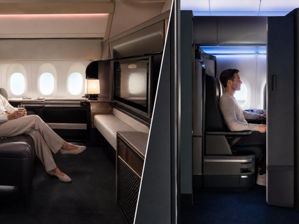 Private first-class suite and business-class Club-style suite compared for space and value