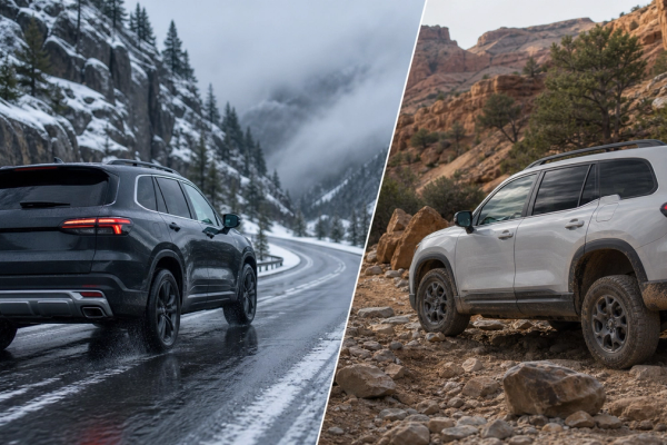 AWD vs 4WD shown as a practical comparison