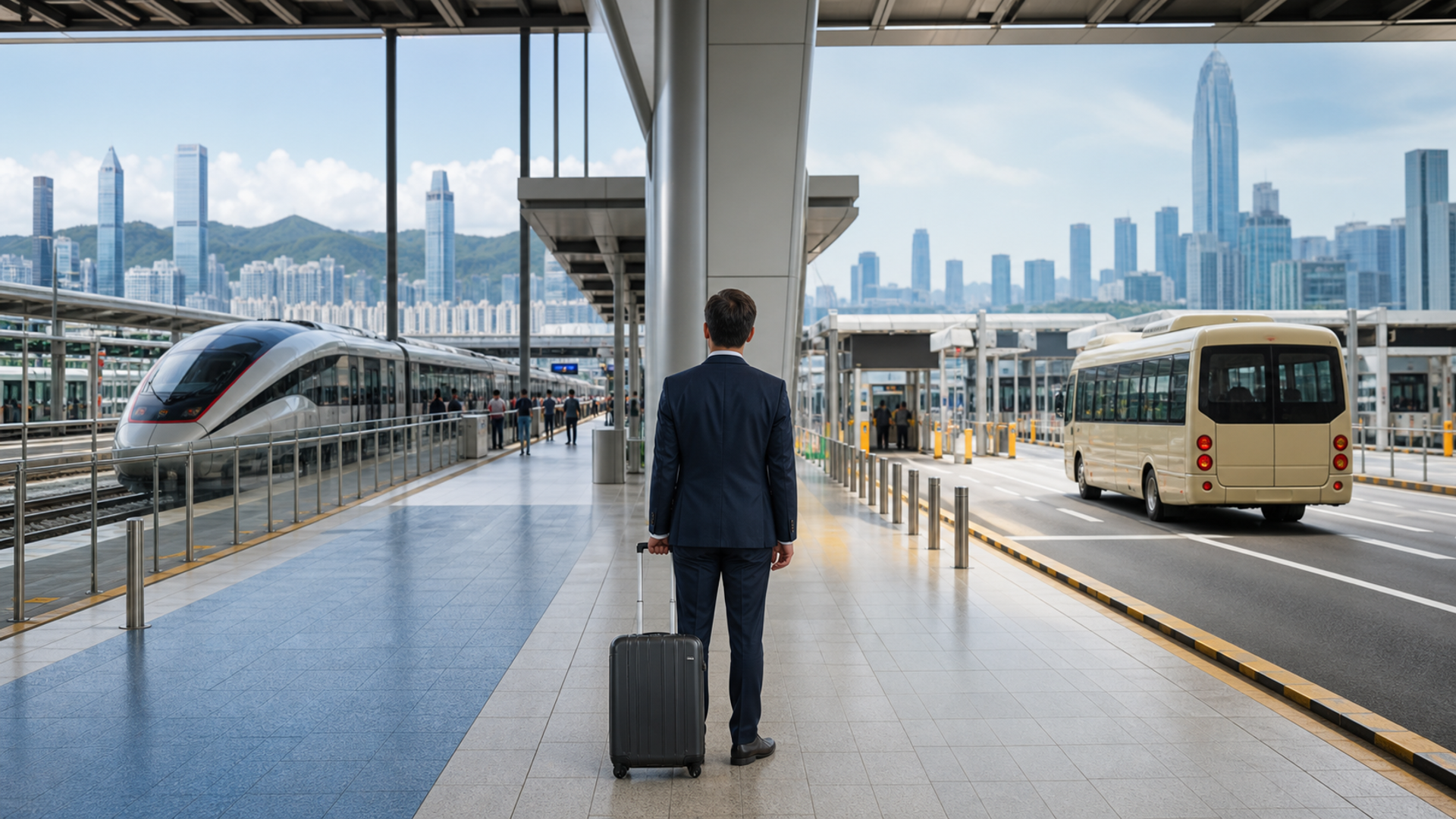 Rail, metro and road options for crossing between Hong Kong and Shenzhen