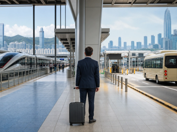 Rail, metro and road options for crossing between Hong Kong and Shenzhen