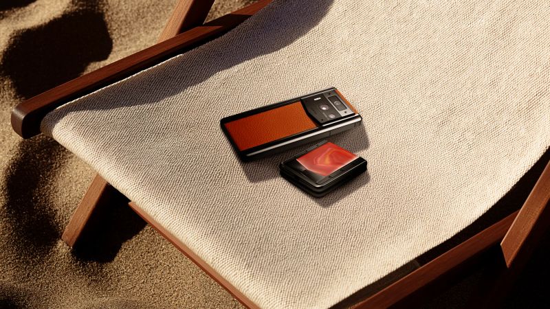 A high-end Android smartphone displaying its vibrant screen.