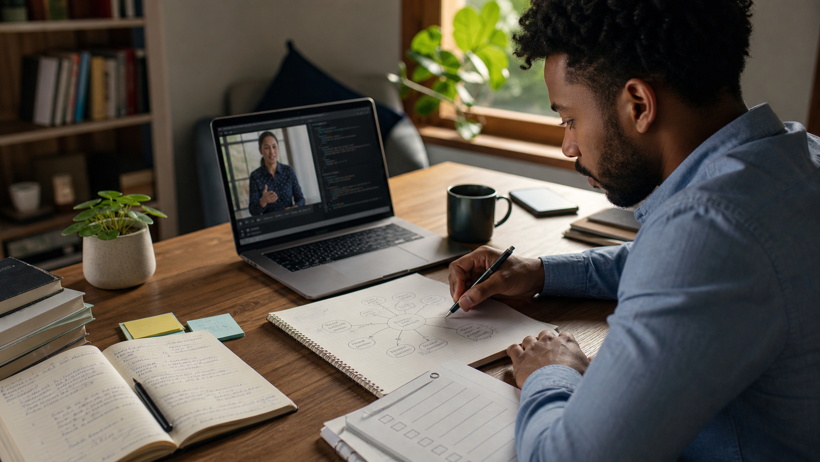 Editorial scene illustrating Free Online AI Courses: How to Choose Useful Training