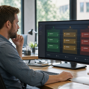 Engineer reviewing sandbox, approval and production lanes for an AI coding workflow
