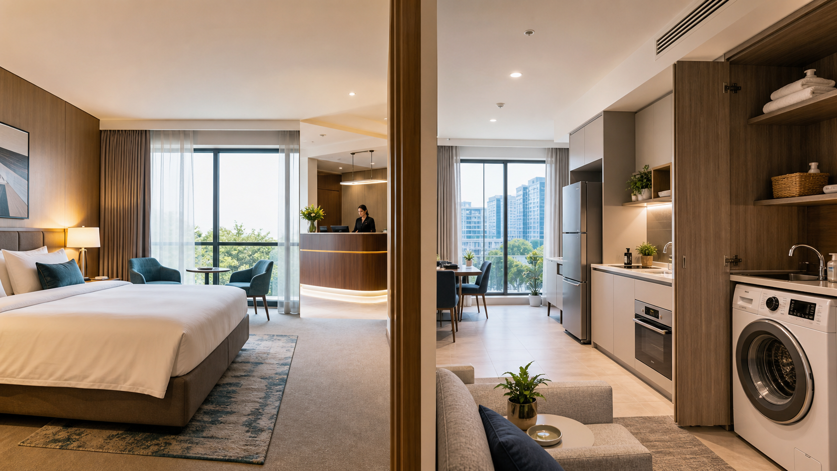 Serviced Apartment vs Hotel shown in a practical side-by-side comparison