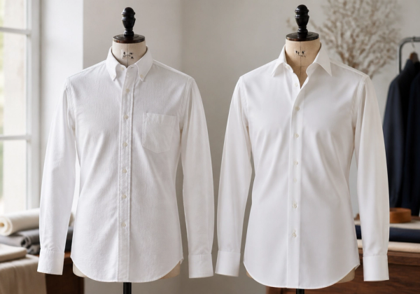 Oxford Shirt vs Dress Shirt shown in a practical side-by-side comparison