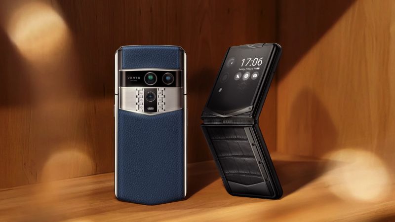 Detailed view of a luxury phone's intricate design and premium materials.