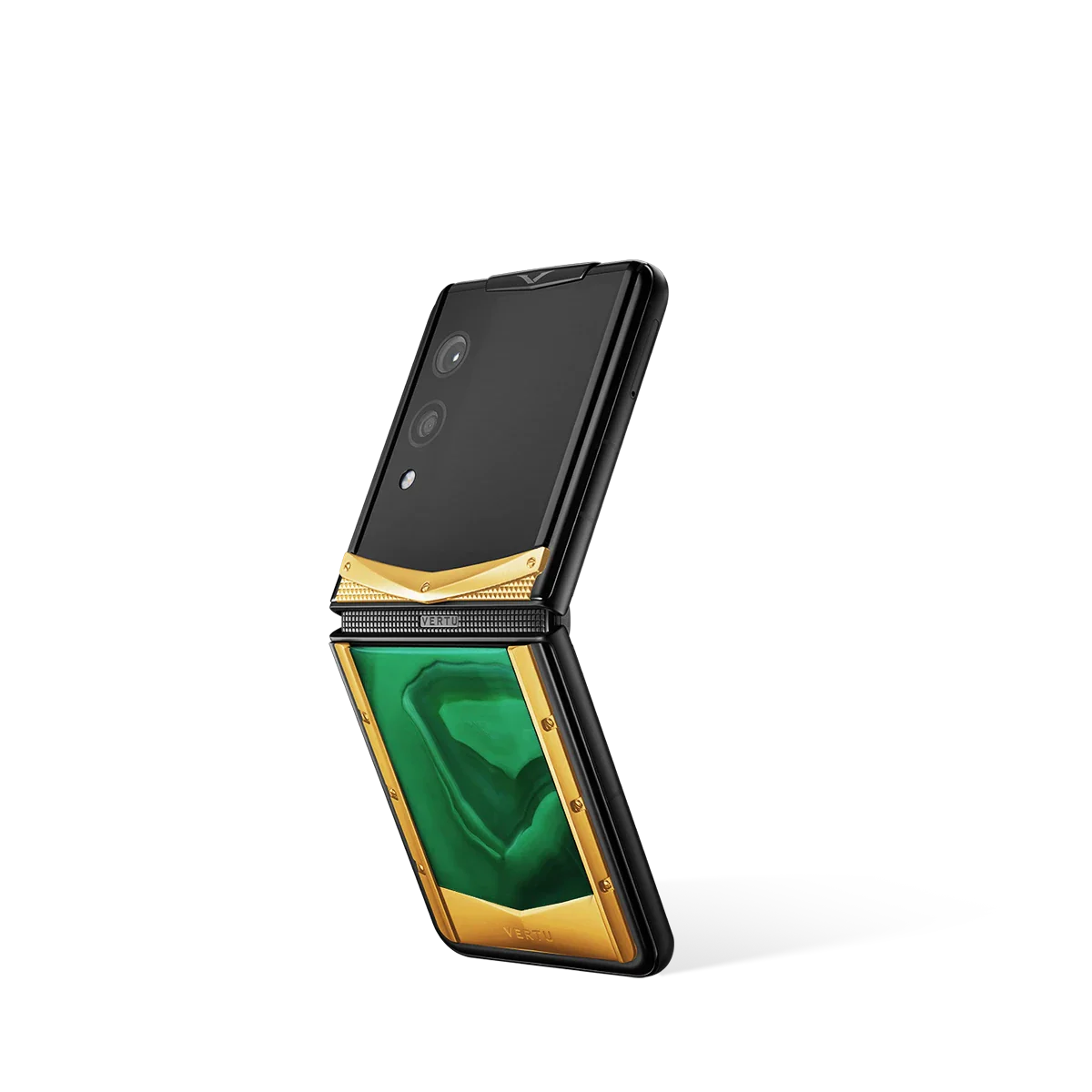 A detailed view of a luxury smart ring showcasing its polished finish and inner sensors.