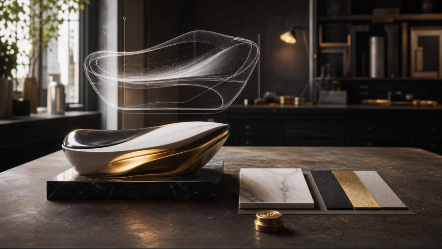 Editorial concept image separating a generated product visual from a verified physical source