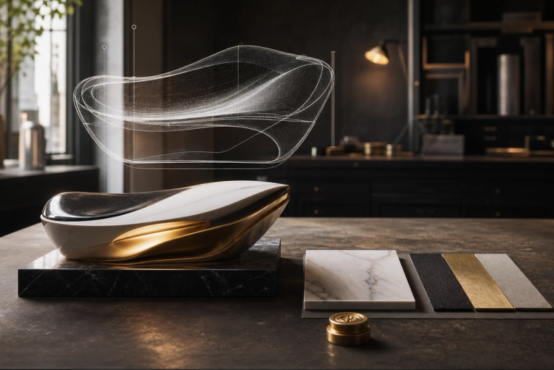 Editorial concept image separating a generated product visual from a verified physical source