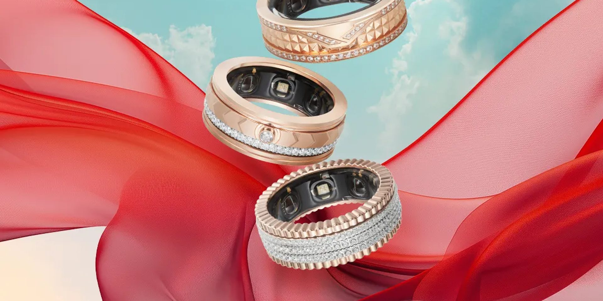 A close-up of the Vertu AI Diamond Ring on a person